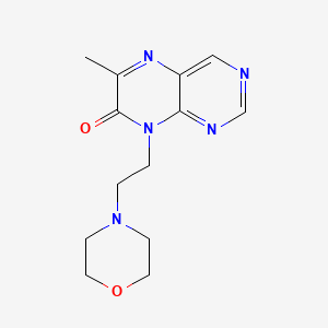 molecular formula C13H17N5O2 B12804482 6-Methyl-8-(2-(4-morpholinyl)ethyl)-7(8H)-pteridinone CAS No. 88442-86-8