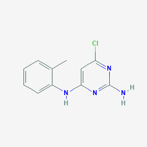 molecular formula C11H11ClN4 B12804498 6-chloro-4-N-(2-methylphenyl)pyrimidine-2,4-diamine CAS No. 91066-68-1