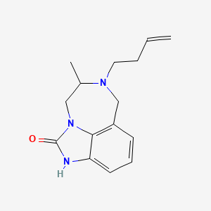 molecular formula C15H19N3O B12804559 Imidazo(4,5,1-jk)(1,4)benzodiazepin-2(1H)-one, 6-(3-butenyl)-4,5,6,7-tetrahydro-5-methyl- CAS No. 126233-95-2