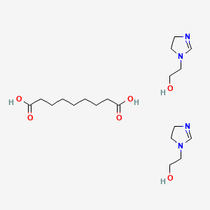 molecular formula C19H36N4O6 B12804567 2-(4,5-Dihydroimidazol-1-yl)ethanol;nonanedioic acid CAS No. 68307-85-7