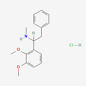 molecular formula C17H22ClNO2 B12804580 Phenethylamine, alpha-(2,3-dimethoxyphenyl)-N-methyl-, hydrochloride CAS No. 7511-80-0