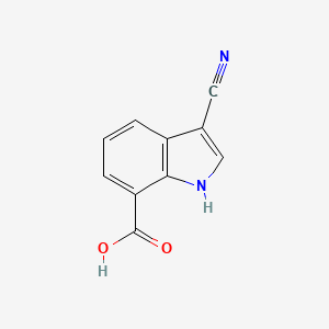 molecular formula C10H6N2O2 B1280462 3-cyano-1H-indole-7-carboxylic Acid CAS No. 443144-25-0