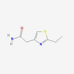 molecular formula C7H10N2OS B12804622 2-(2-Ethyl-1,3-thiazol-4-yl)acetamide CAS No. 7404-69-5