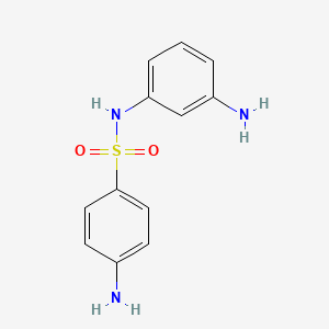 molecular formula C12H13N3O2S B12804687 Benzenesulfonamide, 4-amino-N-(3-aminophenyl)- CAS No. 6267-28-3