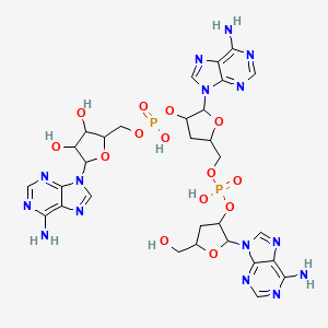 molecular formula C30H37N15O14P2 B12804702 Cordycepin, cordycepin, adenosine CAS No. 84138-90-9