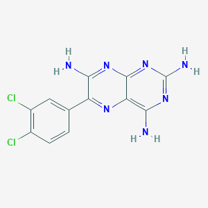 molecular formula C12H9Cl2N7 B12804730 6-(3,4-Dichlorophenyl)pteridine-2,4,7-triamine CAS No. 16470-03-4