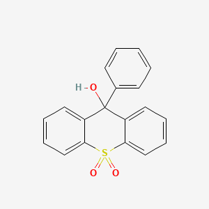 molecular formula C19H14O3S B12804740 9-Phenyl-9H-thioxanthen-9-ol 10,10-dioxide CAS No. 6630-81-5
