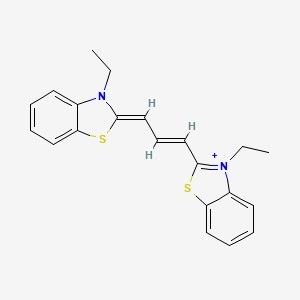 molecular formula C21H21N2S2+ B12804747 C3-thiacarbocyanine cation 