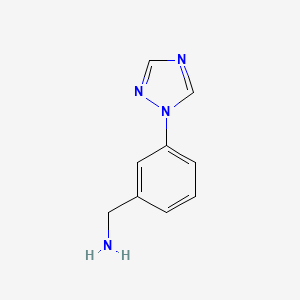 molecular formula C9H10N4 B1280476 [3-(1H-1,2,4-Triazol-1-yl)phenyl]methylamine CAS No. 741717-66-8