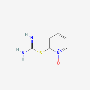 molecular formula C6H7N3OS B12804784 2-Guanylmercaptopyridine 1-oxide CAS No. 3735-61-3