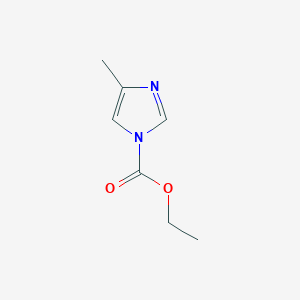 molecular formula C7H10N2O2 B12804795 Ethyl 4-methyl-1h-imidazole-1-carboxylate CAS No. 6338-46-1