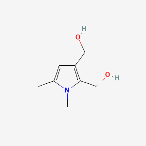 molecular formula C8H13NO2 B12804797 1H-Pyrrole-2,3-dimethanol, 1,5-dimethyl- CAS No. 68384-86-1