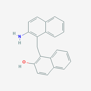 molecular formula C21H17NO B12804822 1-[(2-Aminonaphthalen-1-yl)methyl]naphthalen-2-ol CAS No. 28306-30-1