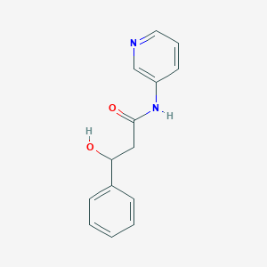 molecular formula C14H14N2O2 B12804909 3-Hydroxy-3-phenyl-n-(pyridin-3-yl)propanamide CAS No. 16054-94-7