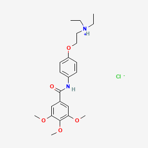 molecular formula C22H31ClN2O5 B12804915 N-(4-(2-Diethylaminoethoxy)phenyl)-3,4,5-trimethoxybenzamide hydrochloride CAS No. 98795-90-5