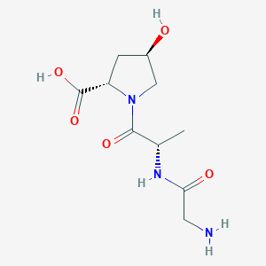 molecular formula C10H17N3O5 B1280492 H-Gly-Ala-Hyp-OH 
