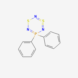 molecular formula C12H10N3PS2 B12805012 5,5-Diphenyl-1,3,2,4,6,5-dithiatriazaphosphine CAS No. 76958-87-7