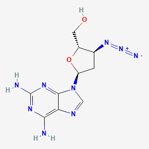 molecular formula C10H13N9O2 B12805032 AzddDAPR (alpha) CAS No. 121231-92-3