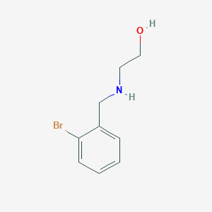 molecular formula C9H12BrNO B1280507 2-{[(2-Bromophenyl)methyl]amino}ethan-1-ol CAS No. 251326-32-6