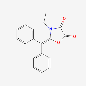 molecular formula C18H15NO3 B12805086 2-(Diphenylmethylene)-3-ethyl-1,3-oxazolidine-4,5-dione CAS No. 7325-41-9
