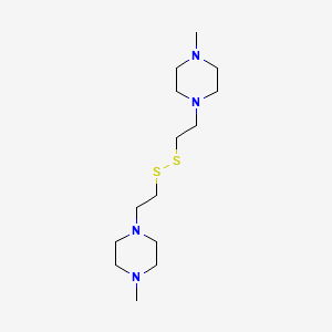 molecular formula C14H30N4S2 B12805097 1-Methyl-4-(2-((2-(4-methyl-1-piperazinyl)ethyl)dithio)ethyl)piperazine CAS No. 148193-01-5