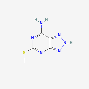 molecular formula C5H6N6S B12805111 5-(Methylthio)-2H-1,2,3-triazolo(4,5-d)pyrimidin-7-amine CAS No. 87866-19-1
