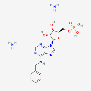 molecular formula C17H26N7O7P B12805133 N(sup 6)Benzyladenosine-5'-monophosphate diammonium salt CAS No. 102366-80-3