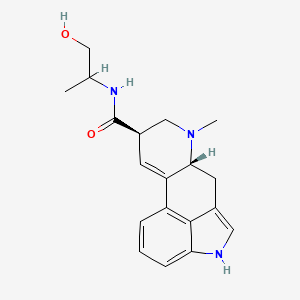molecular formula C19H23N3O2 B12805150 Ergoline-8-carboxamide, 9,10-didehydro-N-(2-hydroxy-1-methylethyl)-6-methyl-, (8beta)- CAS No. 50485-10-4