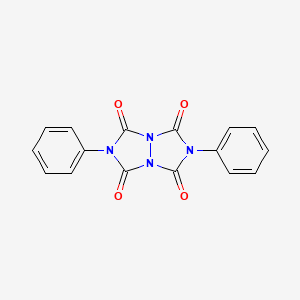 molecular formula C16H10N4O4 B12805199 2,6-Diphenyl-1H,5H-(1,2,4)triazolo(1,2-a)(1,2,4)triazole-1,3,5,7(2H,6H)-tetrone CAS No. 32494-23-8