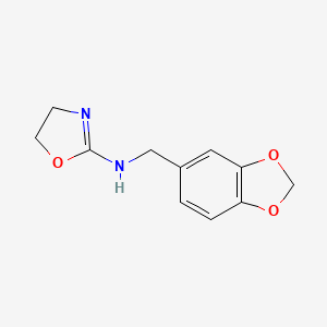 molecular formula C11H12N2O3 B12805209 Piperonylamine, N-(2-oxazolin-2-yl)- CAS No. 102259-61-0