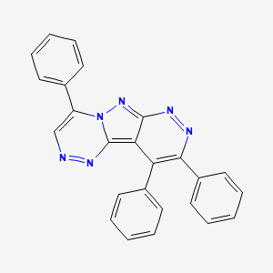 molecular formula C25H16N6 B12805212 6,12,13-triphenyl-3,4,7,8,10,11-hexazatricyclo[7.4.0.02,7]trideca-1,3,5,8,10,12-hexaene CAS No. 79441-92-2