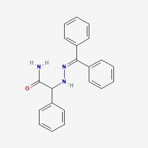 molecular formula C21H19N3O B12805230 2-(2-(Diphenylmethylene)hydrazino)-2-phenylacetamide CAS No. 33555-66-7