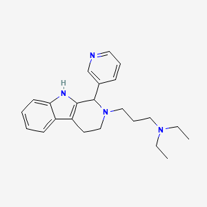 molecular formula C23H30N4 B12805265 1,2,3,4-Tetrahydro-2-(3-(diethylamino)propyl)-1-(3-pyridinyl)-9H-pyrido(3,4-b)indole CAS No. 119464-31-2
