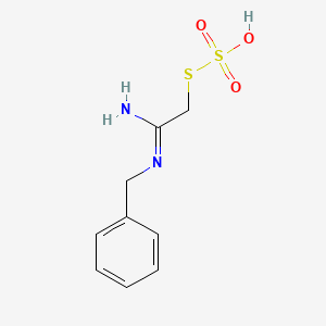 molecular formula C9H12N2O3S2 B12805445 S-(2-(Benzylamino)-2-iminoethyl) hydrogen thiosulfate CAS No. 90379-16-1