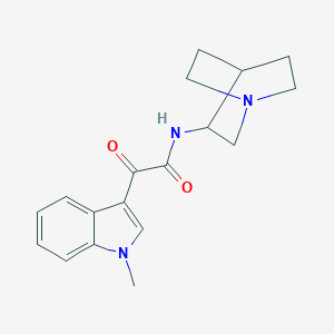 molecular formula C18H22ClN3O2 B128056 N-(1-azabicyclo[2.2.2]octan-3-yl)-2-(1-methylindol-3-yl)-2-oxoacetamide CAS No. 143137-35-3