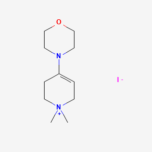 molecular formula C11H21IN2O B12805698 1,2,5,6-Tetrahydro-1,1-dimethyl-4-morpholinopyridinium iodide CAS No. 94882-03-8