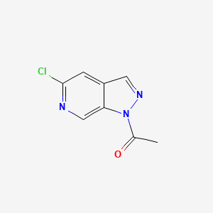 molecular formula C8H6ClN3O B1280579 1-Acetyl-5-chloropyrazolo[3,4-c]pyridine CAS No. 76006-04-7