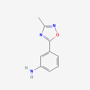 molecular formula C9H9N3O B1280589 3-(3-Methyl-1,2,4-oxadiazol-5-yl)aniline CAS No. 76629-35-1
