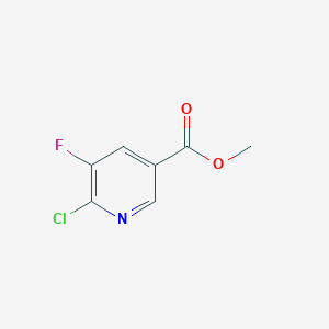 molecular formula C7H5ClFNO2 B1280591 Methyl 6-chloro-5-fluoropyridine-3-carboxylate CAS No. 78686-78-9