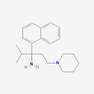 molecular formula C21H30N2 B12805965 4-Methyl-3-naphthalen-1-yl-1-piperidin-1-ylpentan-3-amine CAS No. 27721-77-3