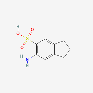molecular formula C9H11NO3S B1280603 6-amino-2,3-dihydro-1H-indene-5-sulfonic acid 