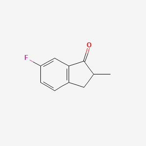 molecular formula C10H9FO B1280627 6-fluoro-2-methyl-2,3-dihydro-1H-inden-1-one CAS No. 37794-19-7