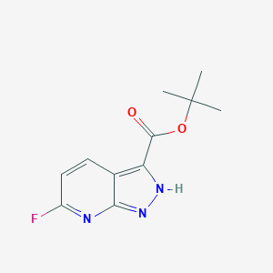 molecular formula C11H12FN3O2 B128064 tert-butyl 6-fluoro-1H-pyrazolo[3,4-b]pyridine-3-carboxylate CAS No. 155601-71-1