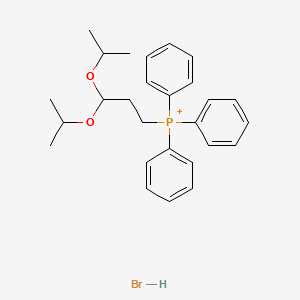 molecular formula C27H35BrO2P+ B12806604 3,3-Di(propan-2-yloxy)propyl-triphenylphosphanium;hydrobromide 