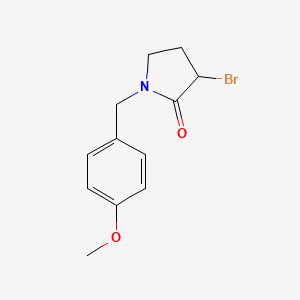 molecular formula C12H14BrNO2 B1280666 3-Bromo-1-(4-methoxybenzyl)pyrrolidin-2-one CAS No. 188533-04-2