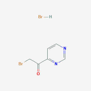 molecular formula C6H6Br2N2O B1280672 2-溴-1-(嘧啶-4-基)乙酮盐酸盐 CAS No. 845267-57-4