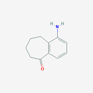 molecular formula C11H13NO B1280676 1-Amino-6,7,8,9-tetrahydro-5H-benzo[7]annulen-5-one CAS No. 870679-59-7