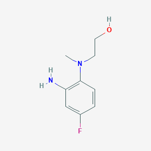 molecular formula C9H13FN2O B1280683 2-((2-Amino-4-fluorophenyl)(methyl)amino)ethanol CAS No. 912284-76-5