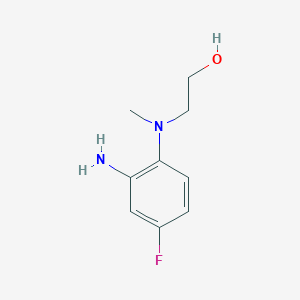 molecular formula C9H13FN2O B1280683 2-(2-Amino-4-fluoromethylanilino)-1-ethanol CAS No. 912284-76-5