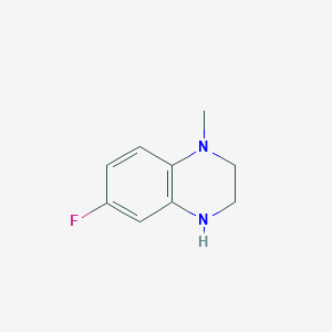 molecular formula C9H11FN2 B1280684 6-Fluoro-1-methyl-1,2,3,4-tetrahydroquinoxaline CAS No. 912284-83-4